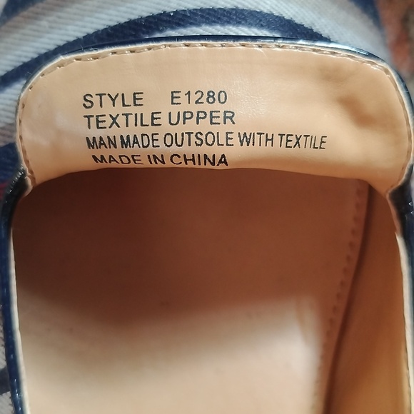 J. Crew Navy and White Striped Flats - Size 9 - Picture 4 of 5